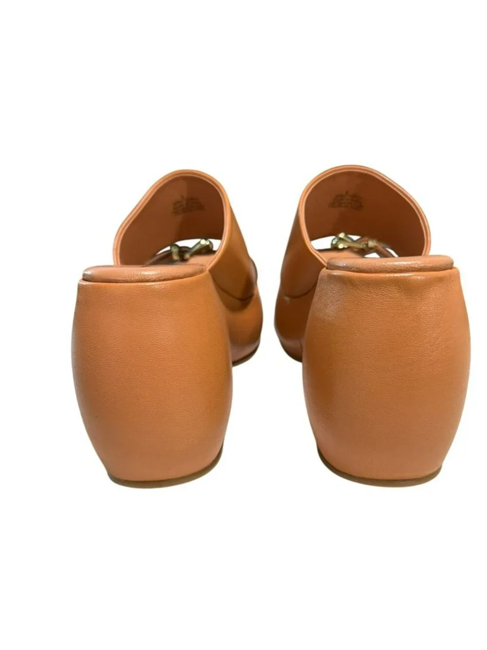 Free People Mila Tan Leather Platform Mules Size 8 New